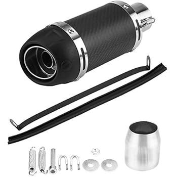 Cuque Motorcycle Exhaust Muffler Pipe 51mm Universal Modified Real Matte Carbon Fiber Exhaust Muffler Pipe with DB Killer