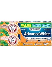 ARM & HAMMER Advanced White Extreme Whitening Toothpaste, TWIN PACK (Contains Two 6oz Tubes) -Clean Mint- Fluoride Toothpaste