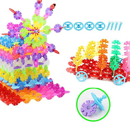 NanHong roll outThe New With shaft Snowflake Plastic Building Blocks Toy, Two kinds different Educational Construction Engineering Building Blocks Set | Interlocking Building Connecting box Kit