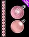 12 x 3cm Mini Christmas Baubles - BABY PINK - BLUSH PINK - Assorted Matt + Gl...