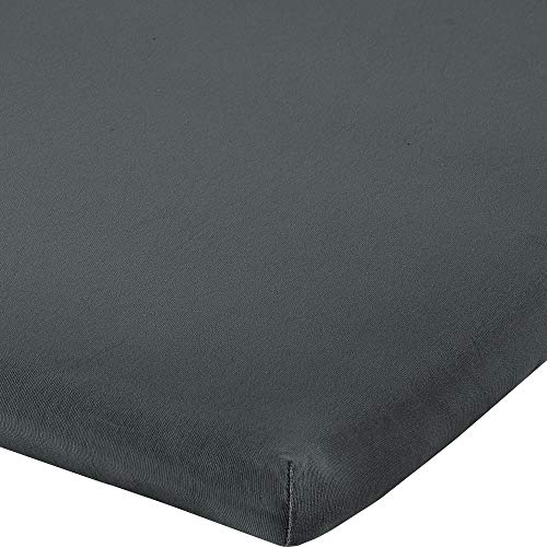 Erwin Müller Topper-Spannbettlaken Murnau Single-Jersey - anthrazit Größe 180x200 cm - 200x200 cm - bis 10 cm Höhe geeignet, atmungsaktiv, strapaziers