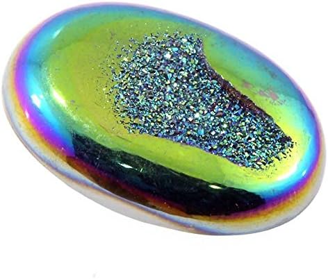 SuperShineGems 44.0Cts NATURAL TITANIUM DRUZY FINEST~OVAL CABOCHON LOOSE GEMSTONE