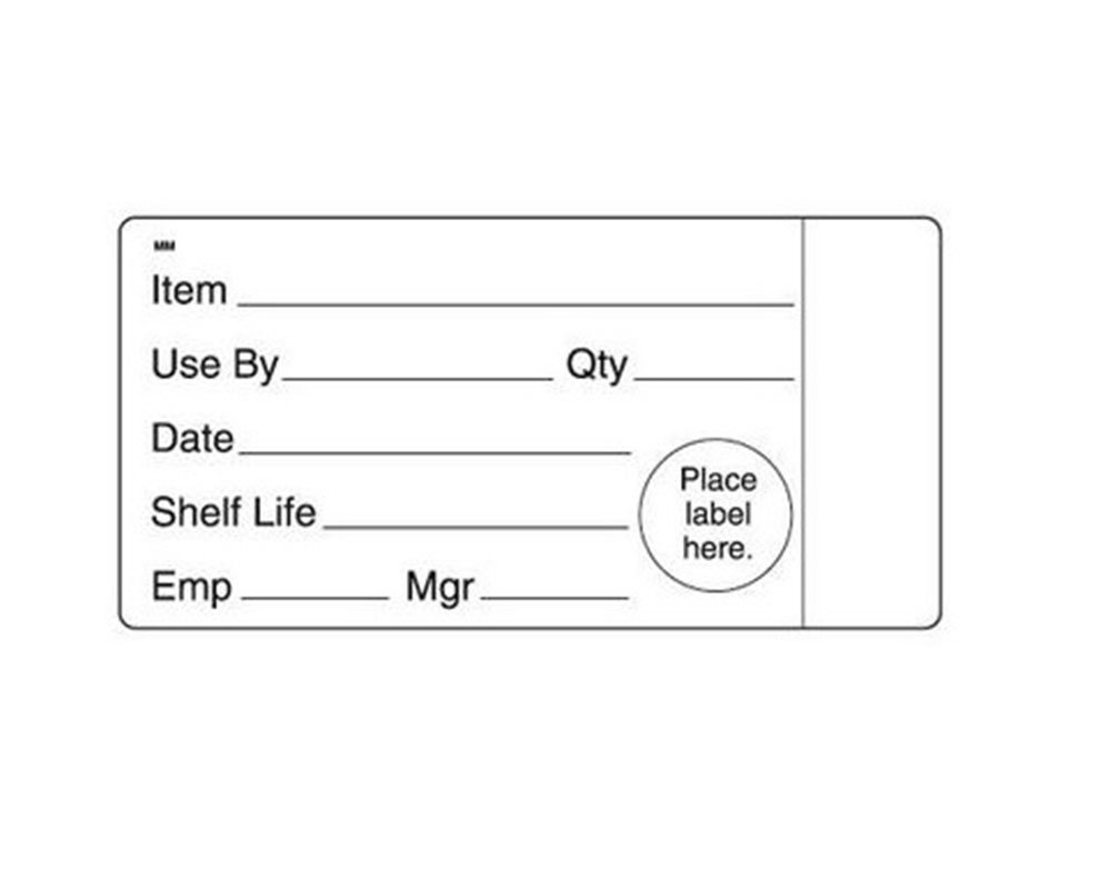 DayMark 51mmx 102mm Removable Food Prep Label, 500 Labels Per Roll
