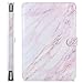 MOSISO Compatible with MacBook Air 13 inch A1466 / A1369 (Older Version Release 2010-2017), PU Leather Book Folio Protective Stand Cover Sleeve, Pink Marble
