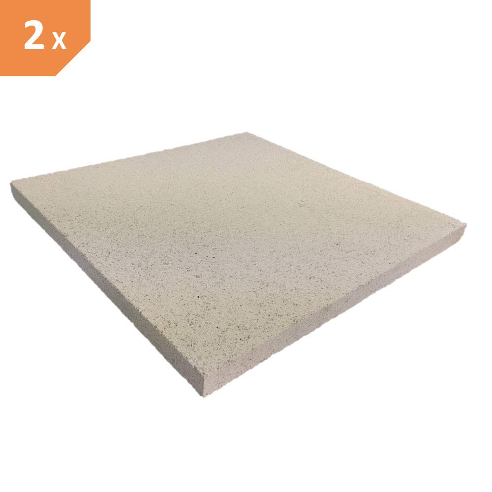 PUR Schamotte Schamottplatte 500x500x64mm 2 Platten F uuml r Kamin Ofen