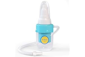 Bubzi Co Quick-Relief Baby Nasal Aspirator, Baby Nose Sucker for Baby, No Filters Required, Safe, BPA Free, Soft Tip Newborn Booger Sucker, Manual Nose Cleaner