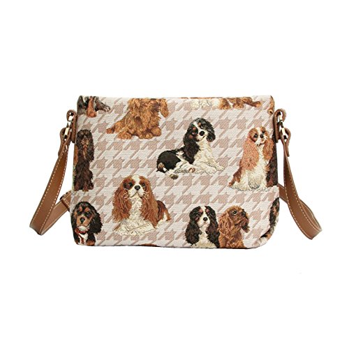 Signare Womens Tapestry Fashion Shoulder Handbag Across Body Bag in Cavalier King Charles Spaniel Dog