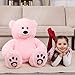 WOWMAX 4 Foot Pink Giant Huge Teddy Bear Cuddly Stuffed Plush Animals Teddy Bear Toy Doll 47