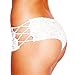 Women's Sexy Lingerie Lace Boyshorts Panties Underwear Breathable Slim Traceless Transparent Under Shorts Pants (XL, White)