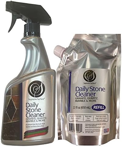 Supreme Surface Daily Stone Cleaner for Granite, Quartz, Marble and More, 24 fl oz Spray (2 Pack)