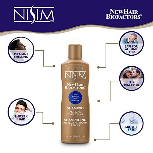 NISIM NewHair BioFactors Shampoo for Normal To Oily Hair Deep