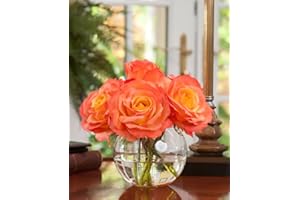 PETALS SILKFLOWERS Rose Nosegay Silk Flower Arrangement - Tropicana