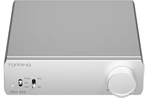 Topping Mini300 Fully Balanced Amplifier, 140W Compact Desktop Class D Amp, RCA/TRS Input, HiFi Amplifier for Home Speakers, 
