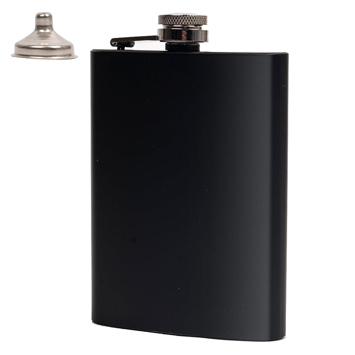 Stainless Steel 8oz Hip Flask With Funnel, Small Whiskey Flask