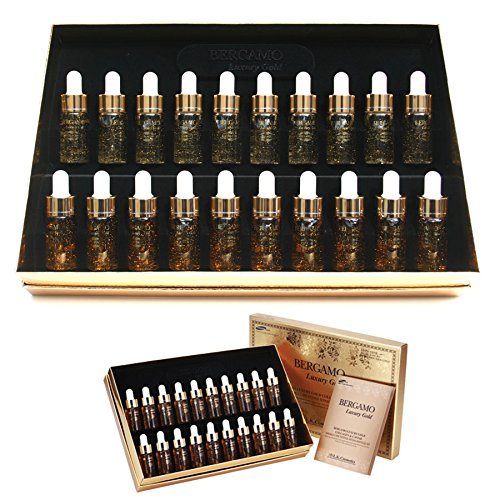 Bergamo / Luxury Gold Collagen & Caviar Wrinkle Care Repair Ampoule Set 13ml * 20ea /Korean Cosmetics