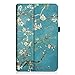 Fintie Folio Case for Samsung Galaxy Tab E 9.6 2015 (Model SM-T560/T561/T565/T567), Slim Fit Premium Vegan Leather Cover, Blossom