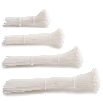 ART IFACT Nylon All Sizes -Strong, Natural Colour Cable Tie (Combination 1, White) -250 Pieces