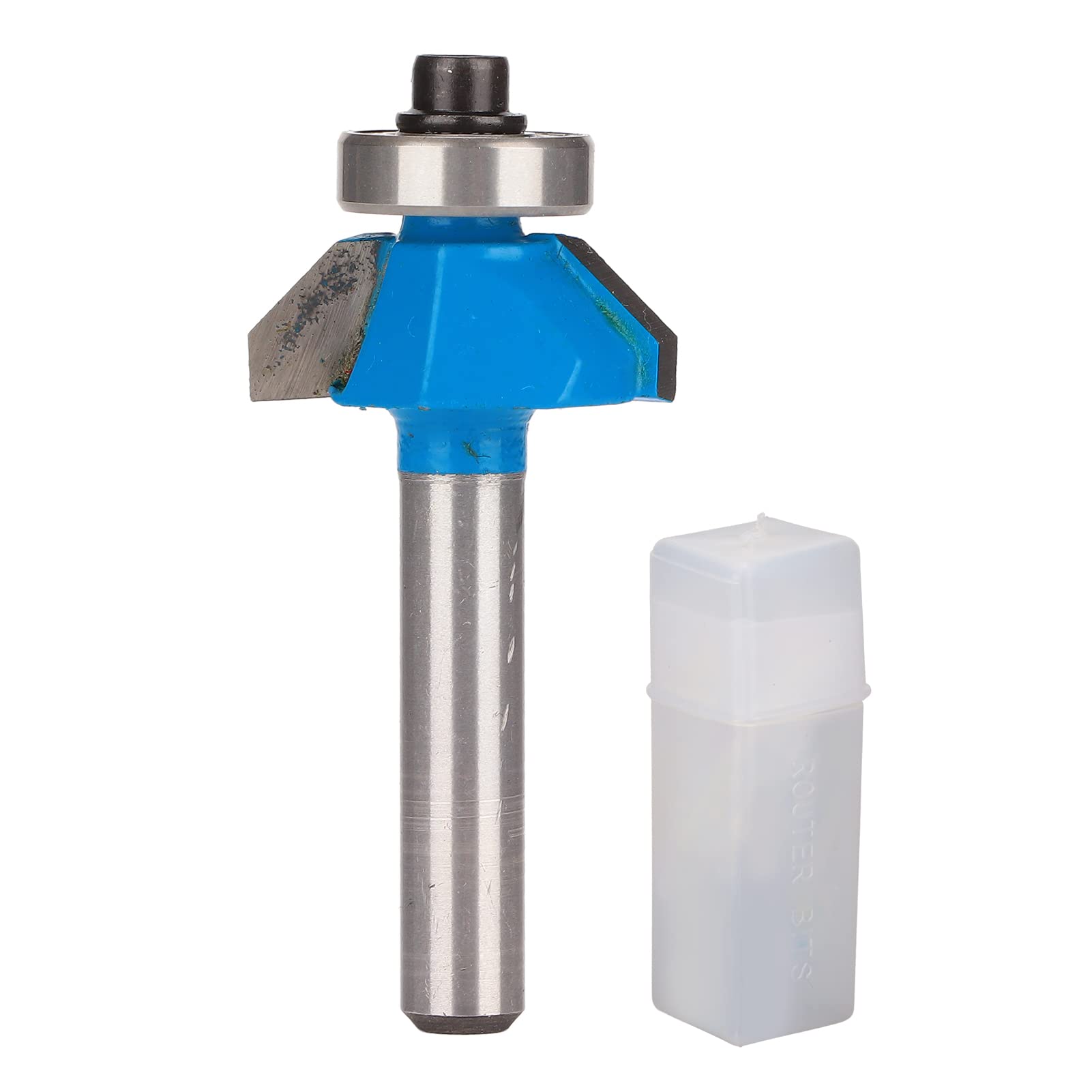 Walfront 1PC 45 Degree Router Bit 1/4in Round Shank Chamfer Tool Lock Miter Router Bit with Bearing for Woodworking Solid Wood Particleboard Plywood(1/4 * 1/4)