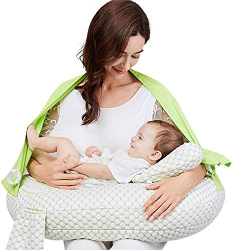 Nursing Pillow Deluxe + Premium Breastfeeding Positioner and Baby Nest with Firm and Ergonomic Support, with Removable and Washable Cover, Baby Shower Gift