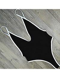 CROSS1946 bikini sexy para dama, monokini profundo V de una pieza sin espalda, bikini de una pieza