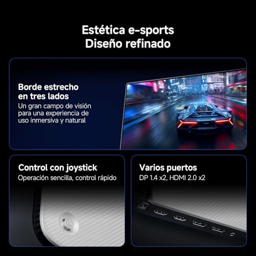 G27Qi 2026 Monitor de Gaming 27 polegadas 2K, 200Hz, 1ms GTG, FreeSync Premium, HDR400, IPS, 100% sRGB, 95% DCI-P3, Certificação de Hardware TÜV para Luz Azul Baixa (2560 x 1440/HDMI 2.0/DP 1.4)