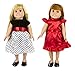 Springfield Collection by Fibre-Craft - Holiday Party Set Includes Two Dresses and Shoes- Fits All 18-Inch Dolls - Mix and Match - For Ages 4 and Up