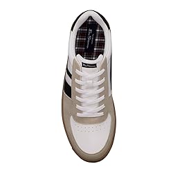 Ben Sherman Men's Hyde Sneaker, White/Black/Gum, 8.5