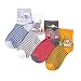 Cute Animal Design Women's Casual Comfortable Cotton Crew 4-Pack Socks