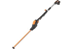 WORX WG252.9 20V 20" Cordless Hedge Trimmer, Reach Up to 12 Inch, Extended Pole, 180° Rotation Head, Battery & Charger Not In