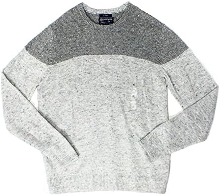 NEW AMERICAN RAG OAT HTHR NEPTWEED FIBERIZED THICK KNIT WOOL FEEL SWEATER SZ L