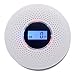 Combination Photoelectric Smoke Detector/Carbon Monoxide Detector for Home, Battery Operated Travel Portable Fire CO Alarm with Sound Warning and Digital Display