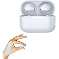 YOKKBRUN Invisible Earbud Mini Discreet Bluetooth Earpiece Hidden Micro Wireless Headphones World Smallest Stealth Buds Microphone Charge Case Headset(White)