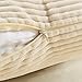 Home Brilliant Super Soft Plush Corduroy Solid Textured Large Throw Euro Pillow Sham Cushion Cover with Zipper, 26 x 26(66cm), Cream Cheese