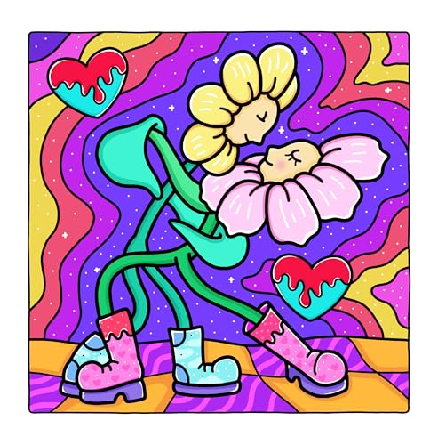 Trippy & Groovy: Psychedelic Coloring Book for Adults Featuring Mushrooms, Aliens, Magic Worlds and Illusions for Relaxation Trippy & Groovy: Psychedelic Coloring Book for Adults Featuring Mushrooms, Aliens, Magic Worlds and Illusions for Relaxation Paperback Spiral-bound
