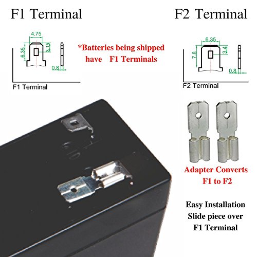 Great Power GP1280 F1 F2 12 volt 8 amp AGM Sealed Lead Acid Rechargeable Battery for APC Back-up, home alarm systems, medical device, electric scooter, security devices (2 Count) - Thumbnail 3