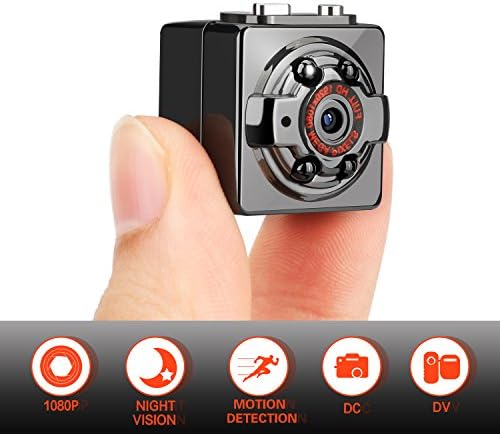 SharpCam Portable Surveillance Hidden Spy Camera Mini Eye Full HD 1080P 12MP Hidden Camera with Night Vision/Motion Detection/Loop Recording, Best Nanny Cam for Home and Office Security