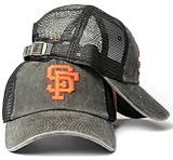 San Francisco Giants MLB American Needle Raglan Bones Soft Mesh Back Slouch Twill Cap Black