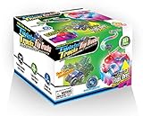 Mindscope Neon Glow in the Dark Twister Tracks Trax FLIP TRUCKS Flexible Assembly Track System w/12 feet of Track