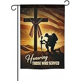 FLAGMEUP8386 Army Veteran Garden Flag 12x18 Inch Double Sided Military Flag for Veterans & Armed Forces - Honoring Soldiers, Memorial Day Patriot Day Christmas Day & Patriotic Yard Decor