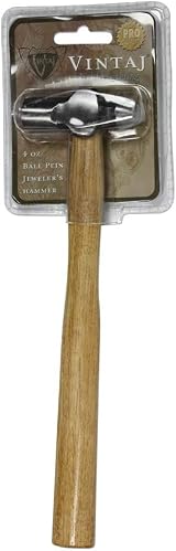 The Beadsmith Vintaj Ball Pein Hammer 9.5in 4oz Steel Head Wood Handle Jewelry view 6