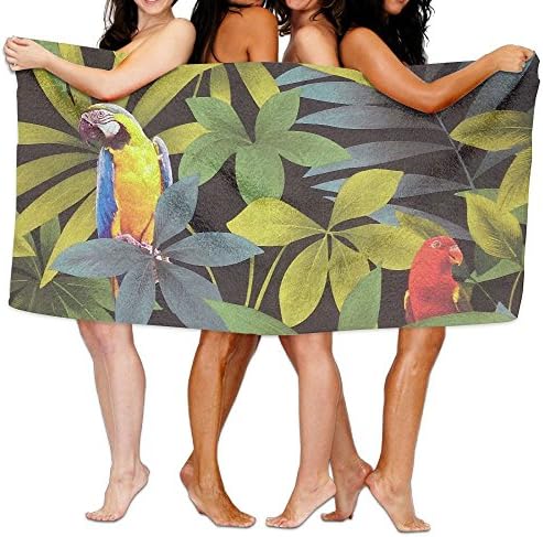Richangyexi Rainforest Jungle Songbird Parrot 100% Polyester Bath Towel Ultra Absorbent And Eco-Friendly