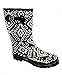 Shoes8teen Womens Classic Rain Boot With Buckle Prints & Solids