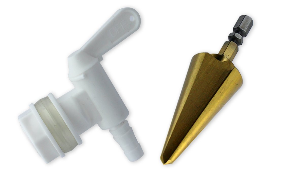 FastFerment Sampling Port Fermenter Spigot with Custom Drill Bit