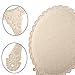Tinland Hand Mirror with Handle Vintage Handheld Mirror Personal Vanity Makeup Compact Beauty Salon Mirror 9.8x4.5in(Ivory White)