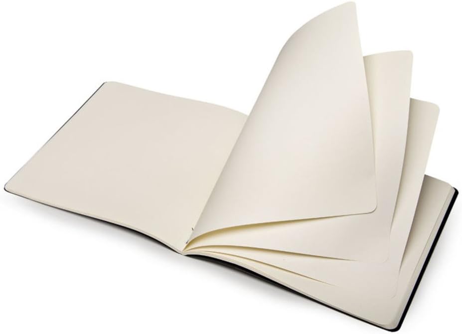 Moleskine Art Sketch Album, Hard Cover, Square (7.5" x 7.5") Plain/Blank, Black, 88 Pages: Moleskine: Office Products