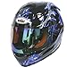 Motorcycle Street Bike Blue Dragon Full Face Adult Helmet
