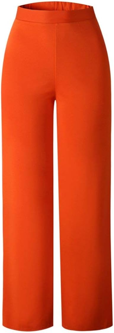 orange wide leg jeans