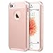 UARMOR Case for Apple iPhone SE / iPhone 5S / iPhone 5, Slim Fit Protection Hybrid Case Shockproof Hard Rugged Protective Back Rubber Cover with Dual Layer Impact Protection, Rose Gold