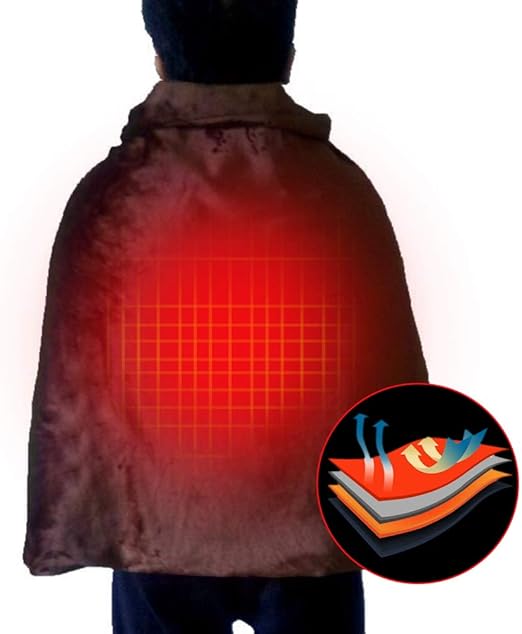 ZDYS USB Heated Shawl,Heated Throw Blanket Shawl Wrap USB Rechargeable