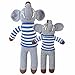 Blabla Rivier The Elephant Mini Plush Doll - Knit Stuffed Animal for Kids. Cute, Cuddly & Soft Cotton Toy. Perfect, Forever Cherished. Eco-Friendly. Certified Safe & Non-Toxic.